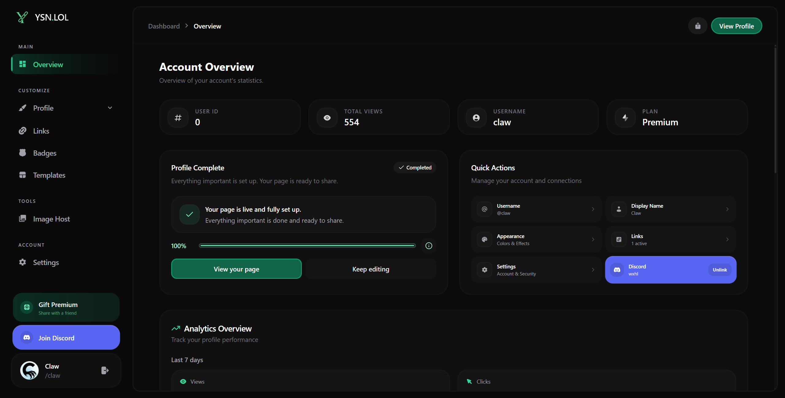 YSN Dashboard